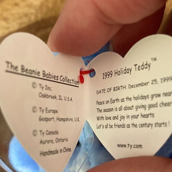 NWT Ty Beanie Baby 1999 Holiday Bear - Picture 7 of 9